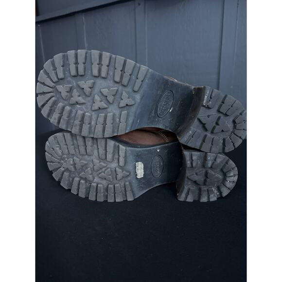 Vintage Skechers Y2K Plateau Mesa Brown Leather Chunky Lace Up Combat Boots Sz 9 - Picture 10 of 12